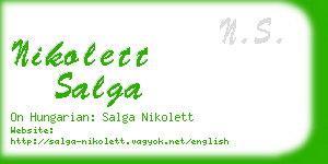 nikolett salga business card